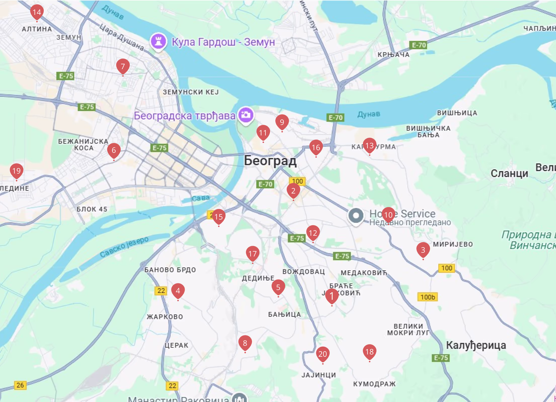 Belgrade Map